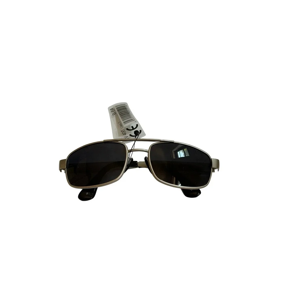 Vintage 90s Navigator Aviator Sunglasses | Silver Double